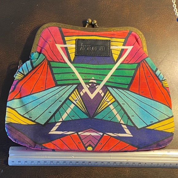 VTG giant change purse,FRONT ROW society,Maria Duarte Dias,retro “ACID lights” - Picture 3 of 12